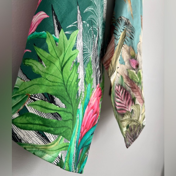 Set 2 Tea Kitchen Hand Towel STOF Tropical Hawaiian Flowers Beach Palm Trees - Picture 9 of 11